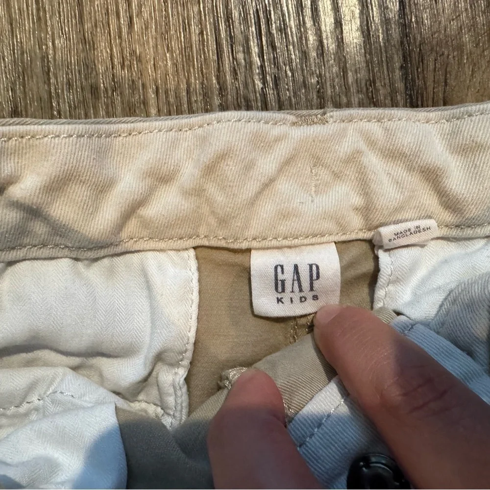 GAP Kids Boys Khaki Flat‎ Front Shorts Adjustable Waist Size 12 Slim